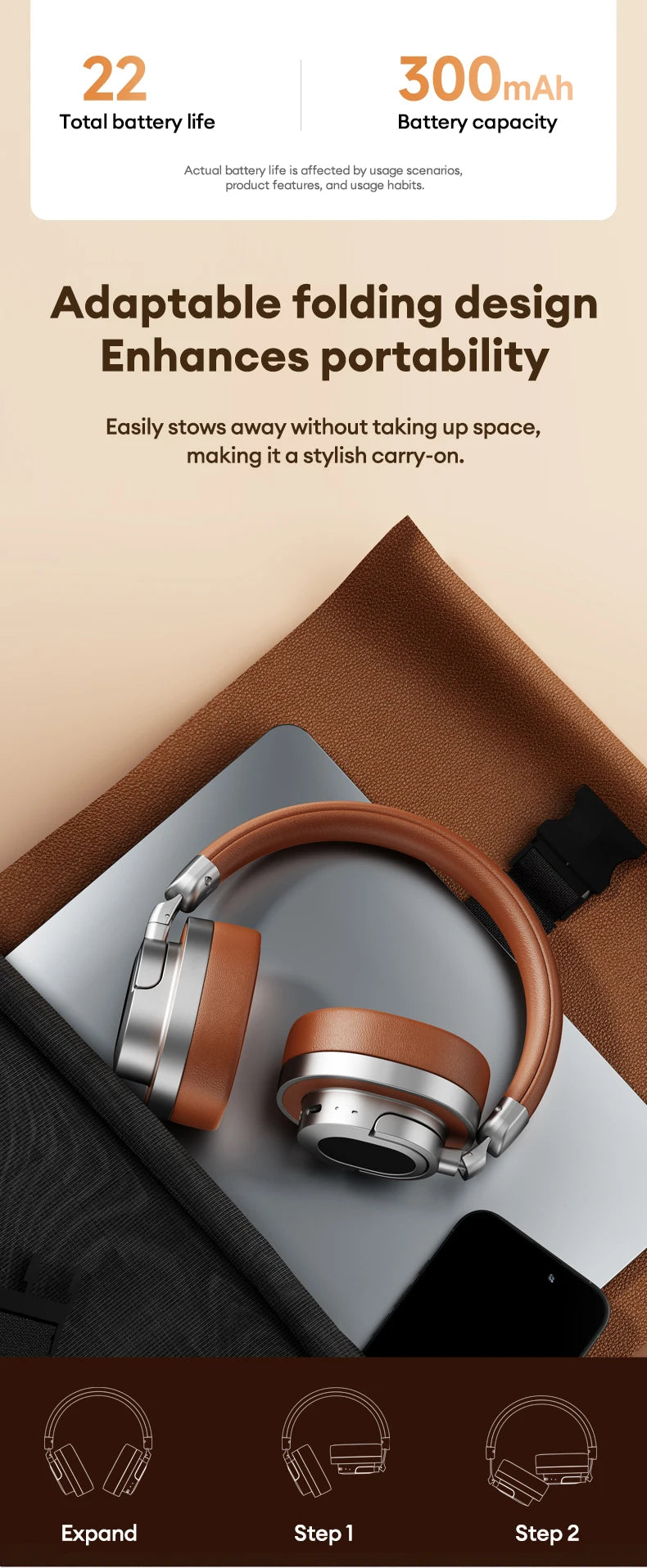 Lenovo LE602 Bluetooth 6.0 Over-Ear Headsets HiFi Stereo Sound Fashionable Music Earphones ENC HD Call Wireless Wired Headphones