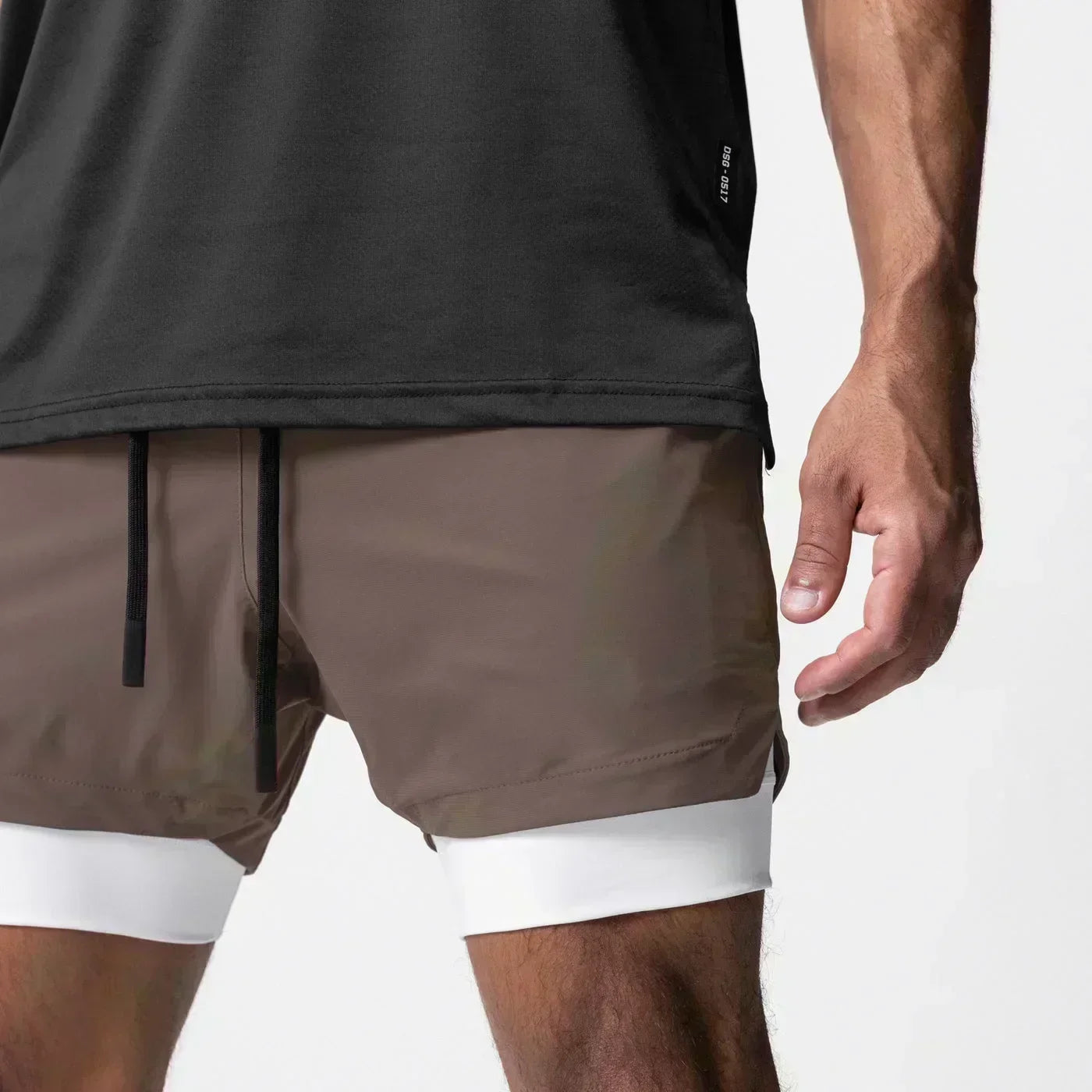 Pantaloncini da palestra da uomo Anime Demon Slayer ad asciugatura rapida, pantaloncini doppio strato 2 in 1, sportswear Y2K estate 2026, streetwear traspirante