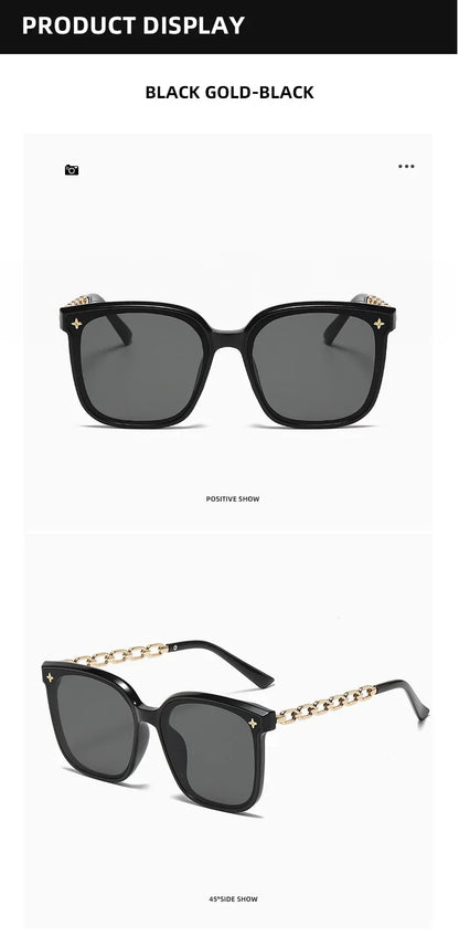 Lunettes de soleil carrées pour femme, style vintage, monture large, verres miroirs noirs, polarisées, lunettes de soleil sexy pour femme, idéales pour le voyage, protection UV400