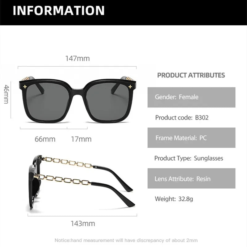 Lunettes de soleil carrées pour femme, style vintage, monture large, verres miroirs noirs, polarisées, lunettes de soleil sexy pour femme, idéales pour le voyage, protection UV400