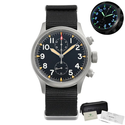 Militado ML1868 Watch VK61 Quartz Movement 100m Waterproof Watches Men Stainless Steel Chronograph Sapphire Crystal Wristwatch
