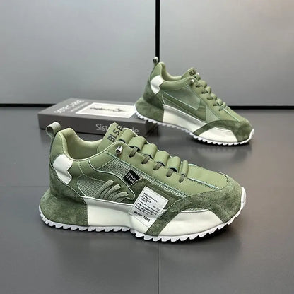 Shoes for Men Casual Sports Four Seasons Moccasins Trend Designed Personality Lace-up Leather Sneakers Comfortable Breathable