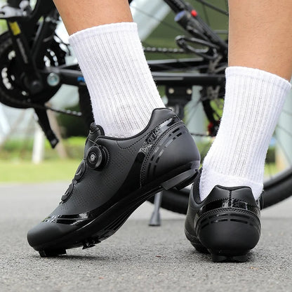 Zapatillas de ciclismo de montaña para hombre MTB, transpirables, antideslizantes, de alta dureza, aptas para carreras en carretera al aire libre y rutas de montaña off-road 37-46