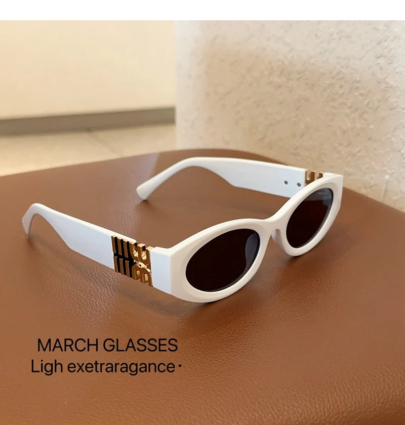 Divatos ovális napszemüveg nőknek és férfiaknak, trendi, menő napszemüveg hölgyeknek, utcai stílusú, retro prémium szemüvegek, Gafas De Sol UV400