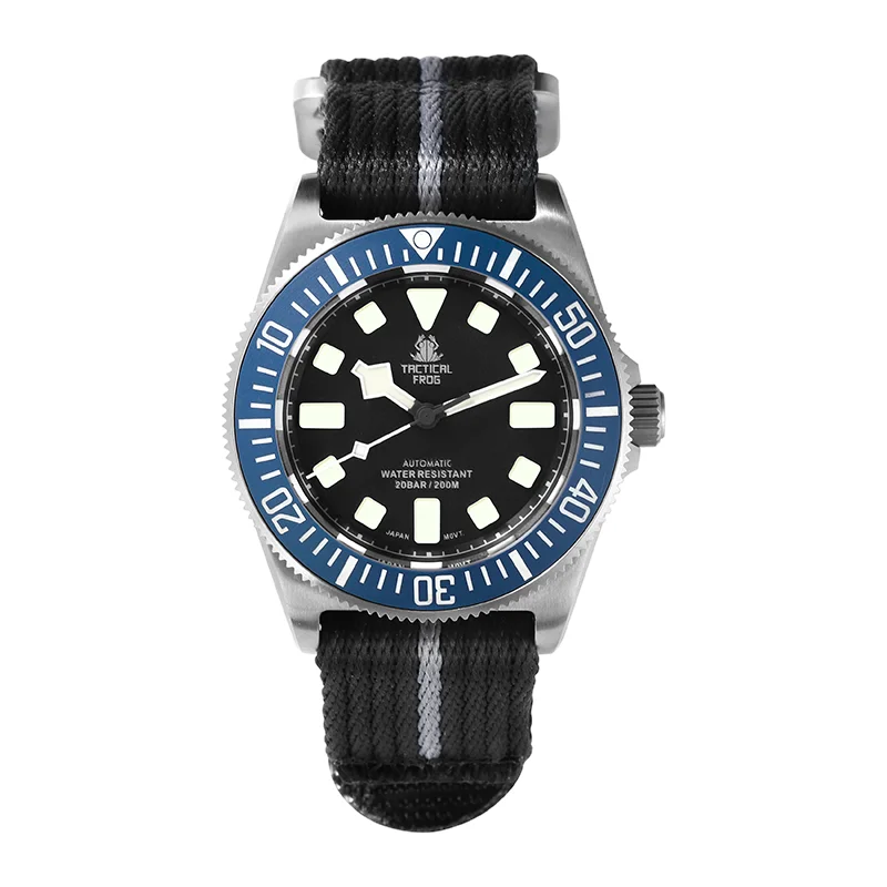 Tactical Frog FXD V4 Mechanical Watch NH35 Automatic Movement Titanium Mens Watches 200m Waterproof Sapphire Luminous 42mm Watch