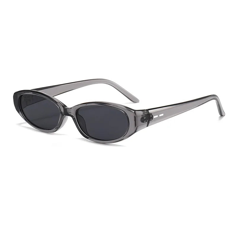 Retro-ovala solglasögon för kvinnor och män, eleganta Cat Eye-glasögon i Y2K-stil, UV400-solglasögon, solglasögon för utomhussport, vandring och cykling