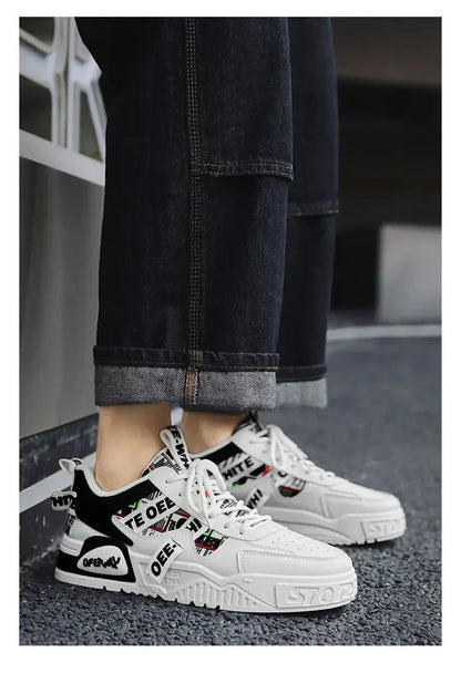 Casual Fashion Leather Sneakers New Skateboard Mens Shoes Outdoor Running Sports shoes Hiking Tennis Platform Luxury footwear