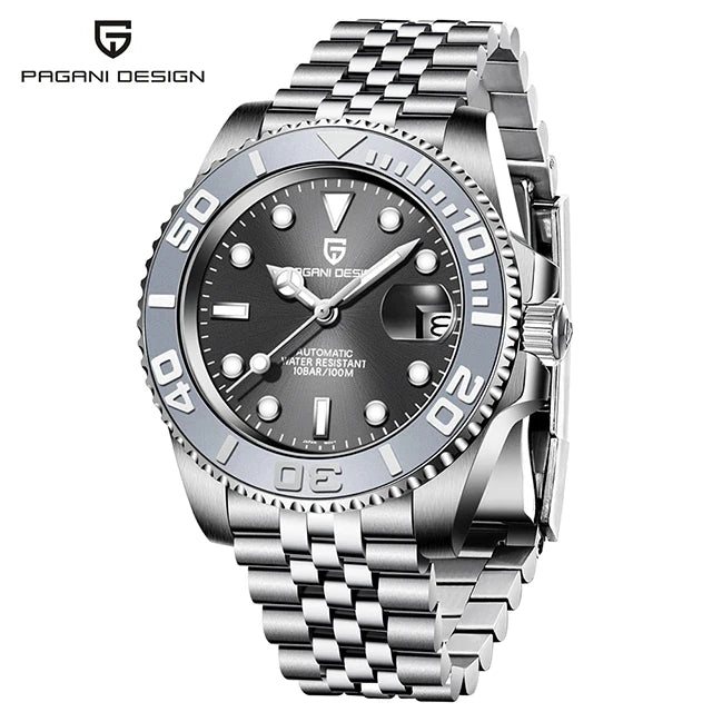 PAGANI DESIGN V2 Japan Mov't 40MM Luxury Men Mechanical Watch Sapphire Glass Ceramic Bezel Automatic Diving Watches for Men