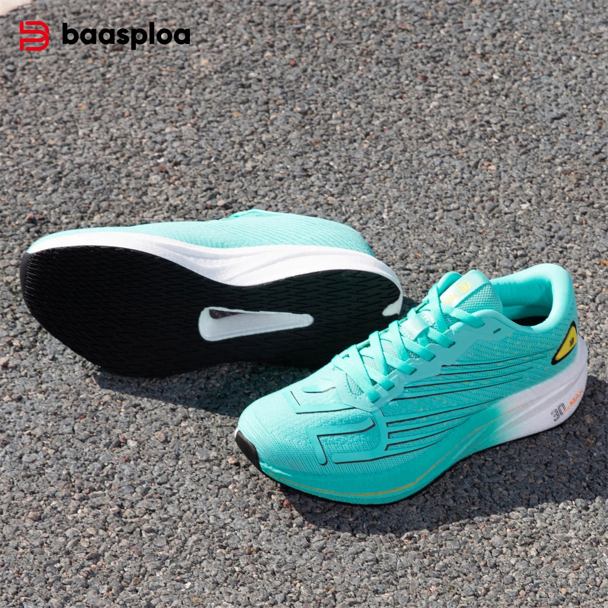 Baasploa Scarpe da running professionali da uomo, leggere e traspiranti, scarpe sportive da jogging da donna con piastra in carbonio, sneakers antiscivolo