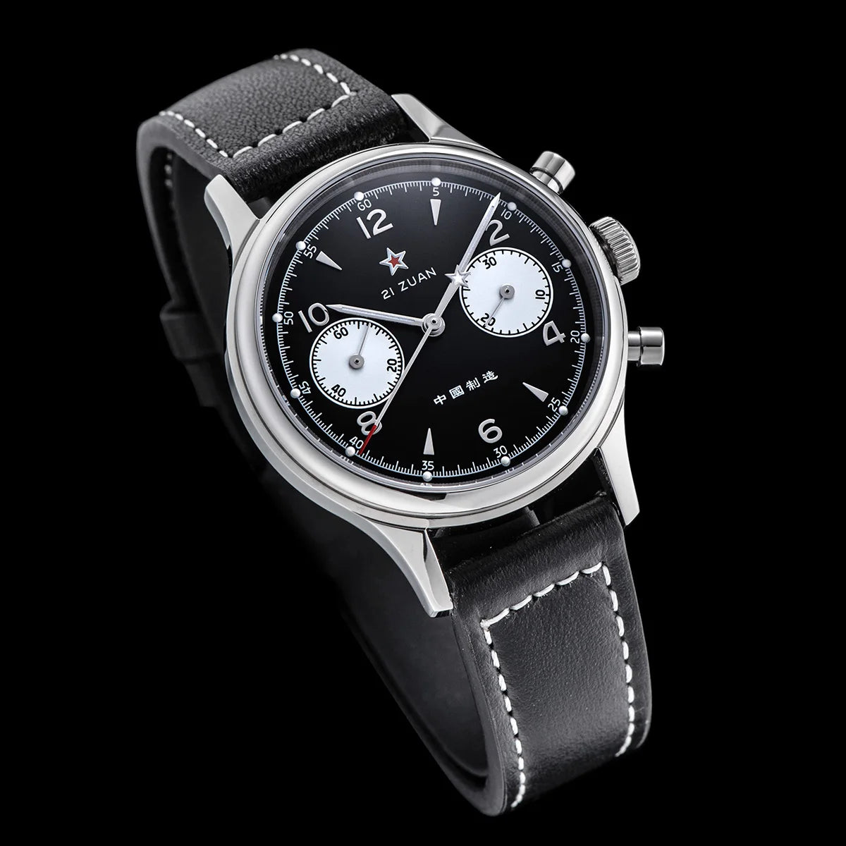 1963 Panda Pilot Chronograph Watch Men 40mm Air Force Sapphire Senior  ST1901 Mechanical Wristwatches Retro Clock Reloj Hombre