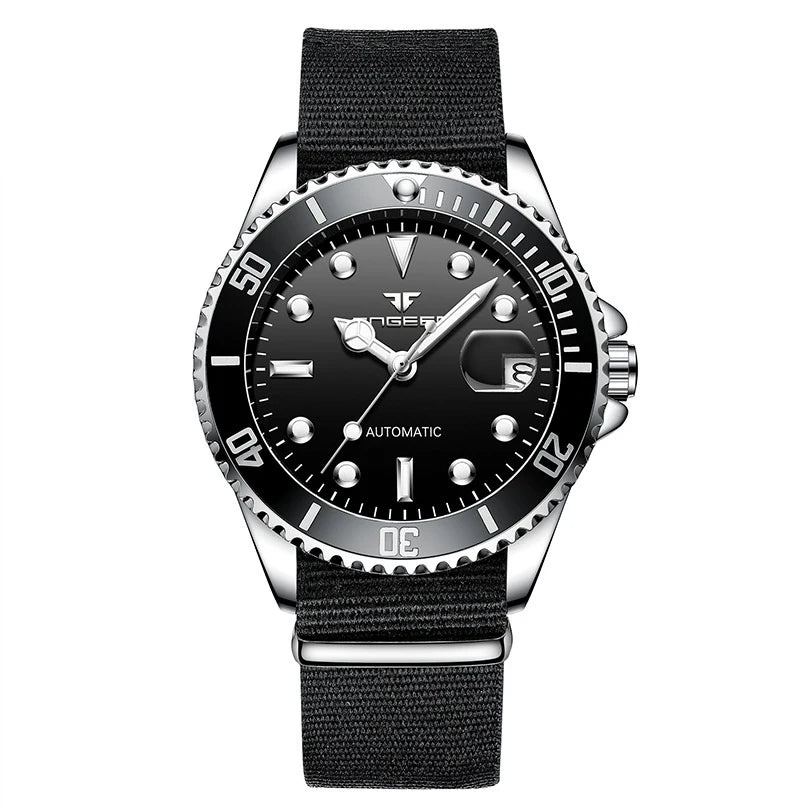 BINBOND mekaniske armbåndsure til mænd, luksuriøse, selvlysende, vandtætte, automatiske, med tourbillon, skeletterede