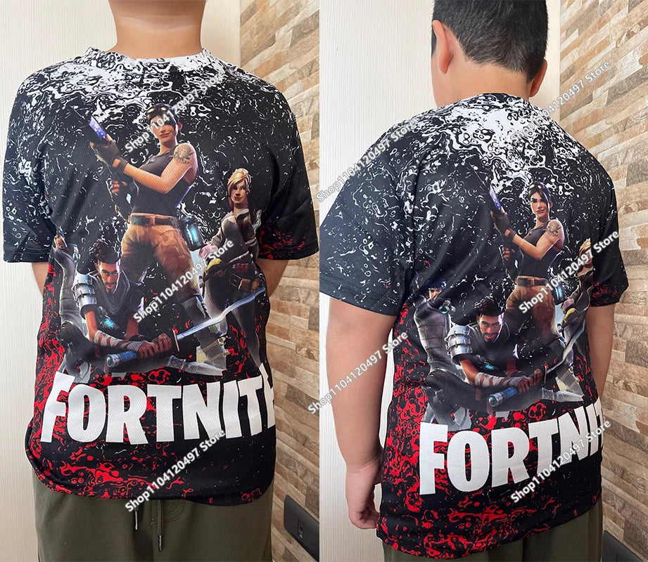Kinder-Sommer-T-Shirt Battle Royale Fortnite Hero Victory 3D-T-Shirt – Shirts für Jungen, Mädchen und Babys