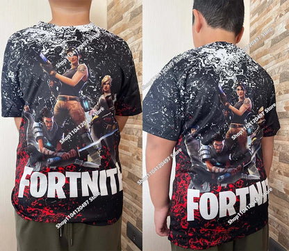 Cartoon Fortnite T Shirt 3D Printed Boys Girls Streetwear Kids Clothes Funny Tshirt O-Neck Summer Tops Birthday Gifts