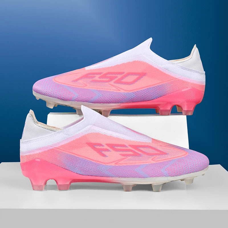 Chaussures de football respirantes AG pour hommes et femmes, chaussures de football professionnelles antidérapantes, chaussures de sport d'extérieur, crampons d'entraînement