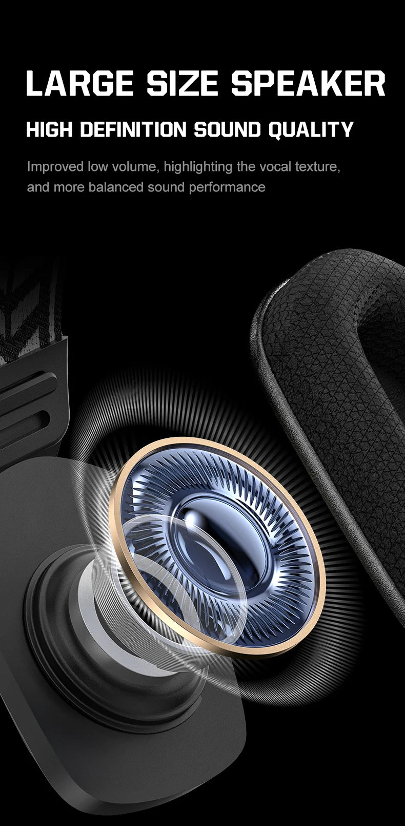 ONIKUMA GT828 Bluetooth Headset Four-mode Connection Over Ear HIFI Stereo Wireless Gaming Headsets with Mic for PC Laptops PS5
