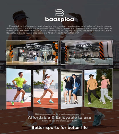 Pánské běžecké boty Baasploa – lehké ležérní prodyšné tenisky ze síťoviny, venkovní protiskluzová sportovní obuv odolná proti opotřebení