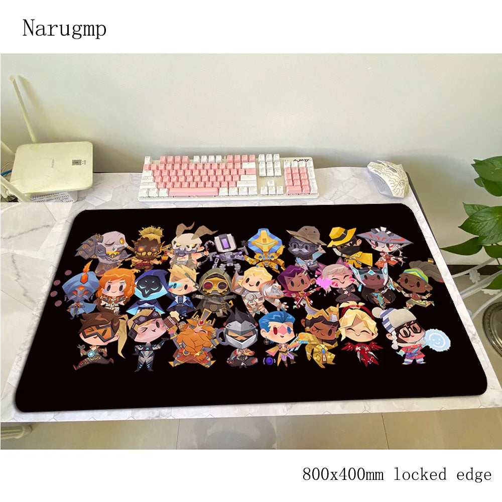 Overwatch pelės kilimėlis 80x40cm, žaidimų pelės kilimėlis, Helovino dovana, didelis pelės kilimėlis žaidėjams, kompiuterio stalo kilimėlis, notebook pelės kilimėlis PC