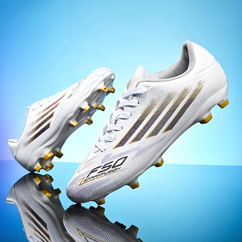 Chaussures de football pour hommes, crampons de football pas chers, chaussures de terrain AG/TF antidérapantes, chaussures de football d'entraînement en plein air pour débutants.