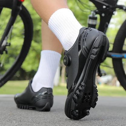Zapatillas de ciclismo de montaña para hombre MTB, transpirables, antideslizantes, de alta dureza, aptas para carreras en carretera al aire libre y rutas de montaña off-road 37-46