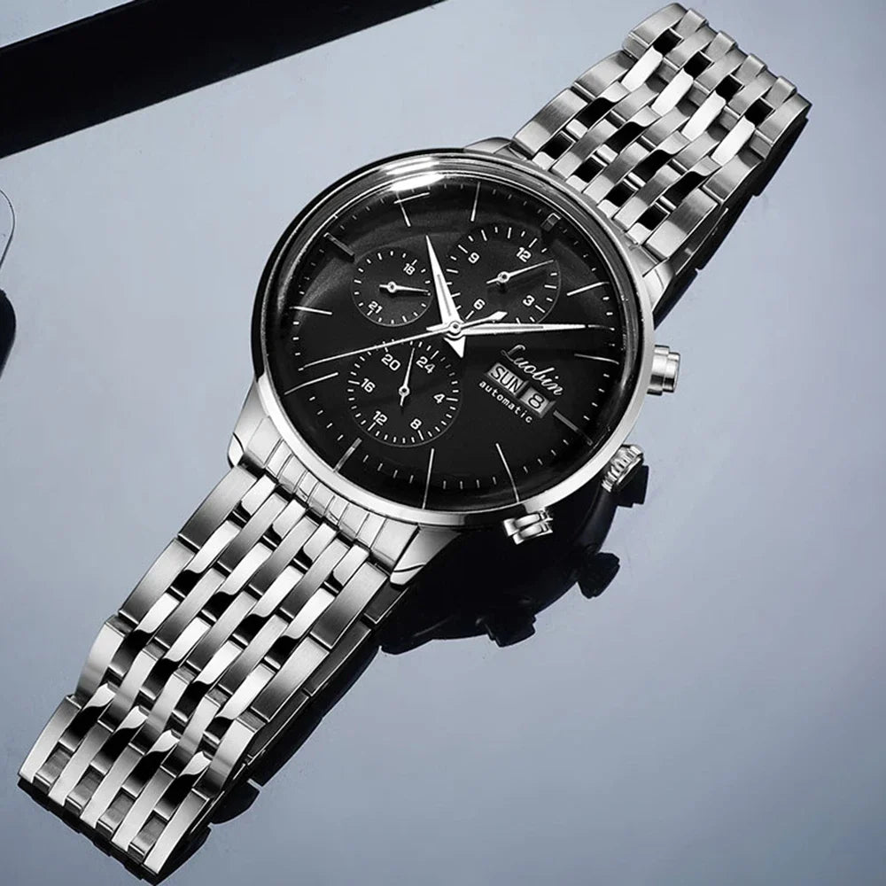 Luxury Men Watch Automatic Mechanical Watches Self Winding Business Stainless Steel Luminous Wristwatch Relojes Para Hombre 2020
