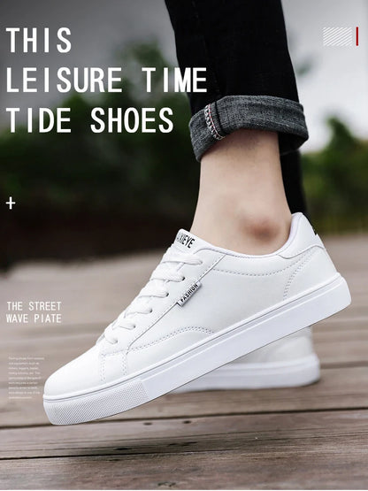 Men's Casual Skateboarding Shoes White Shoes Outdoors Leisure Sneakers Breathable Walking Shoes Flat Shoes Chaussure Homme 39-48