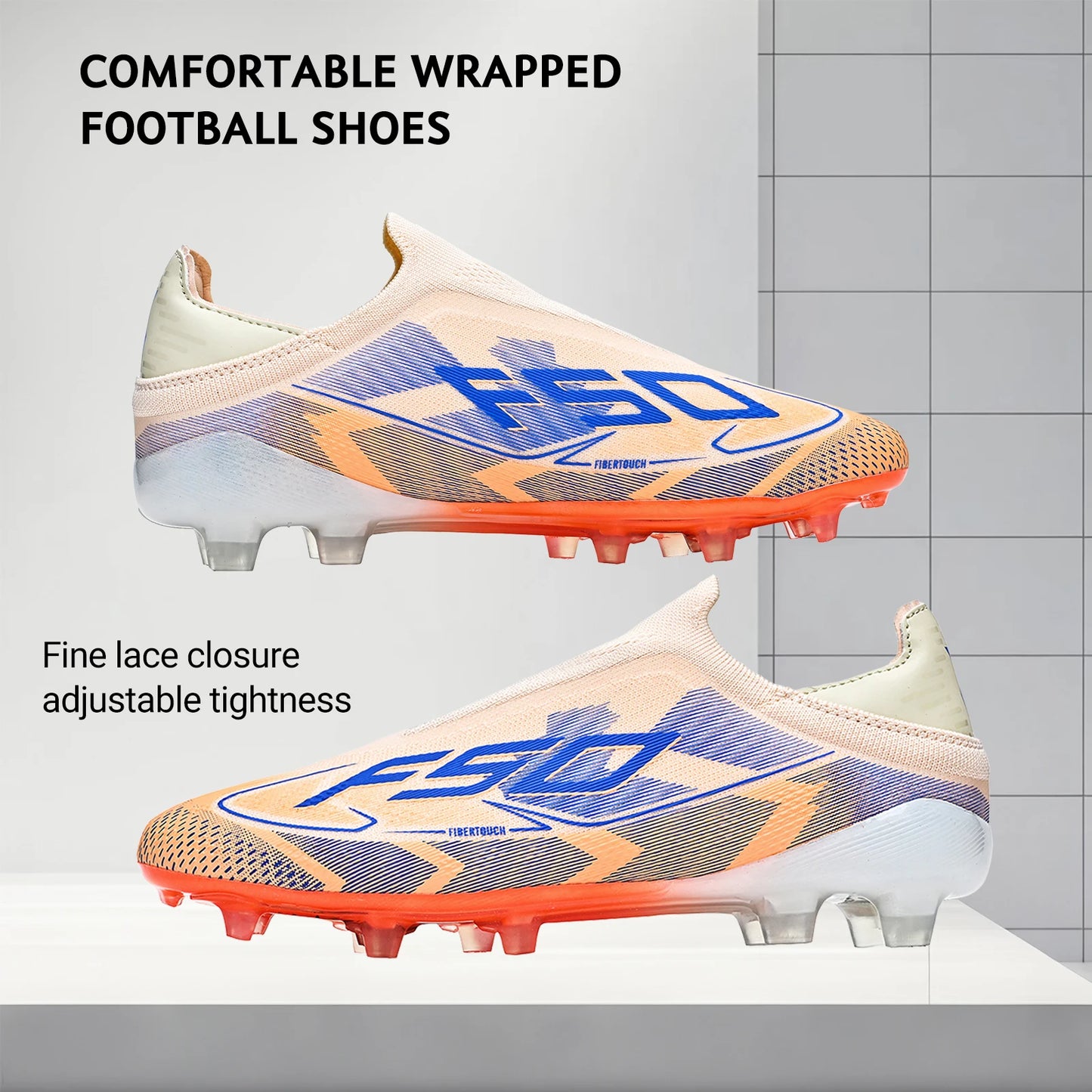 AG/FG Soccer Cleats for Men Women Kids Youth PU Fabric Upper TPU Sole Non-Slip Wear-Resistant for Natural Grass Sports Pitch Tra