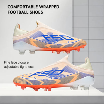AG/FG Soccer Cleats for Men Women Kids Youth PU Fabric Upper TPU Sole Non-Slip Wear-Resistant for Natural Grass Sports Pitch Tra