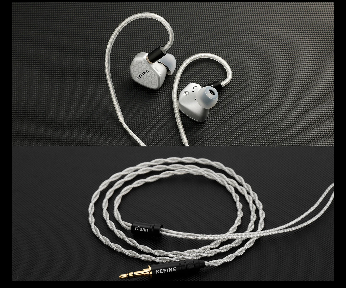 Angelears Kefine Klean SV 10mm DLC Diaphragm Dynamic Driver IEMs Hi-Fi In-ear Earphone with Nozzles and SPC Cable