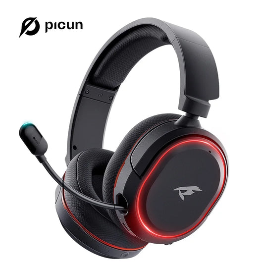 Bezprzewodowy zestaw słuchawkowy do gier Picun G2 — Bluetooth 5.3, dźwięk przestrzenny 7.1, 2,4 GHz, ENC, PS5/PS4