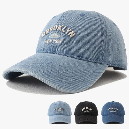 2025 New Vintage Denim Visors Hat Fashion Jeans Baseball Cap Unisex Letter Embroidery Hip Hop Snapback Caps Cool Casquette