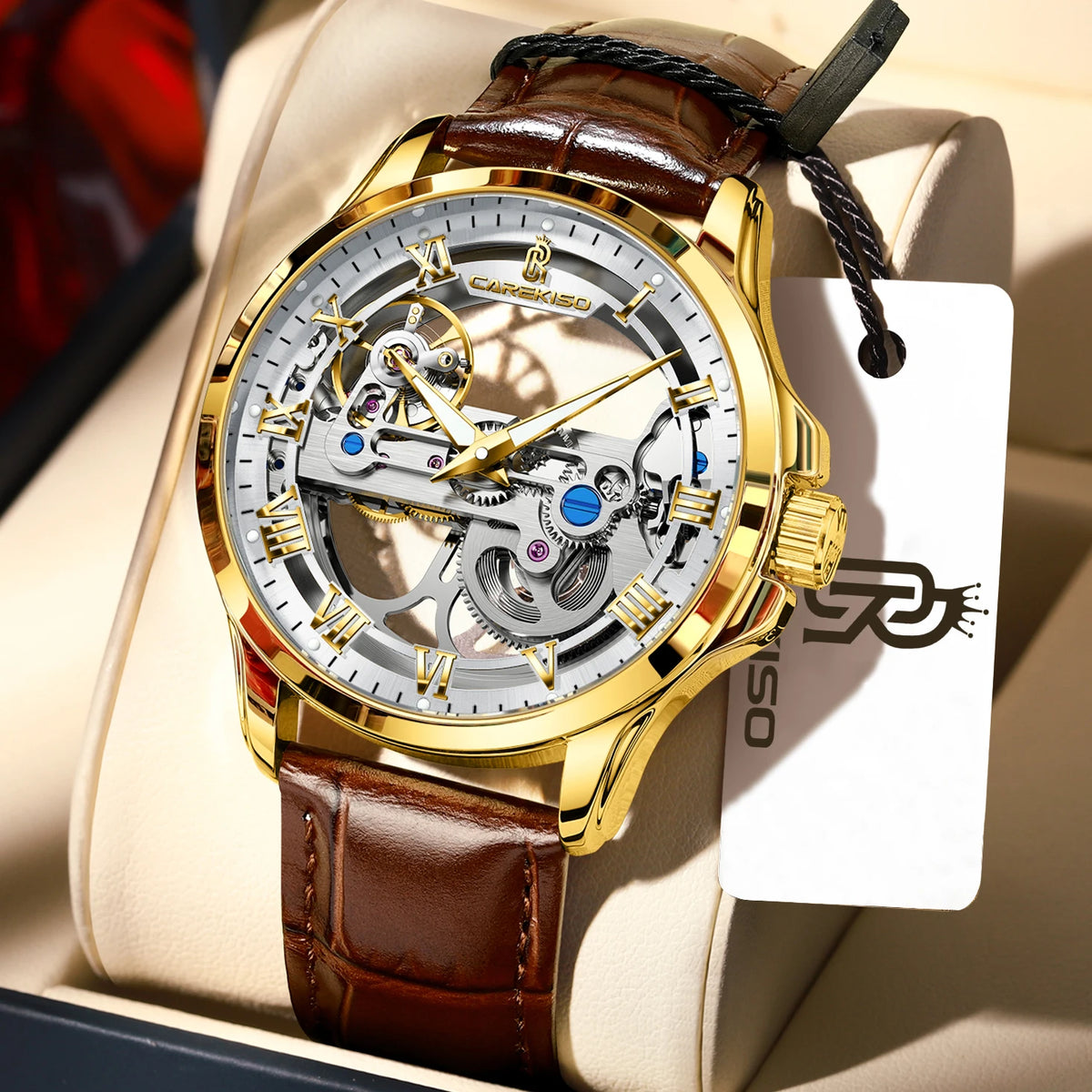 Montre mécanique automatique pour homme en acier inoxydable Case Shape: Round Case