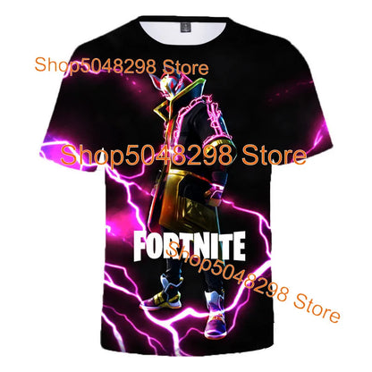 Bushranger Fortnite T-Shirt für Kinder, 3D-Print Banana Peely T-Shirt für Herren und Damen, Tee im Battle-Royale-Game-Design, Sommer-Top, Geburtstagsgeschenke