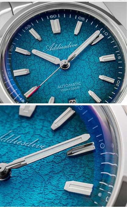 ADDIESDIVE 2026 New Luxury Personalized Watches 10BBar Bubble Mirror Glass Steel Analog Watches Super Luminous Mechanical Watch