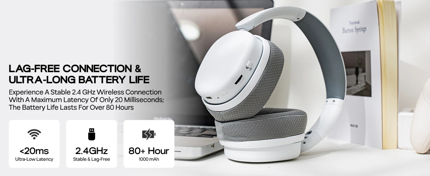 AULA G7 Pro Wired/Bluetooth/2.4GHz Wireless Gaming Headphone 7.1 Surround Sound with Noise Canceling Mic for PS4/PS5/PC/Switch