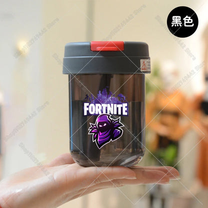 Game Fortnites Mini Straw Cups School Student Plastic Water Bottle Children Leak-proof Coffee Milk Cups Travel Outdoor Office