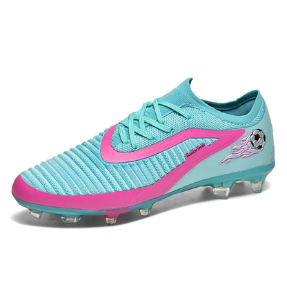 Nuevas zapatillas de fútbol para hombre, botas antideslizantes para adulto, deporte al aire libre para niño, tacos largos de entrenamiento, transpirables y cómodas para partido