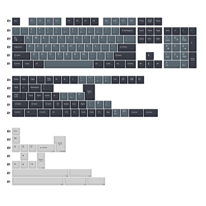KBDiy GMK MarrsGreen Tastenkappen Retro PBT ISO Double-Shot Cherry-Profil Tastenkappen für MX-Switches Mechanische Gaming-Tastatur-Tastenkappen