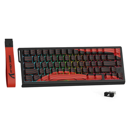 ATTACK SHARK X68PRO HE Wireless Rapid Trigger Gaming Keyboard with Adjustable Actuation,Hot-Swap,RGB Backlit,BT/2.4GHz/Wired