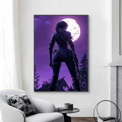 Game-F-F-Fortnites Posters Self Adhesive Waterproof Ideal For Living Room Bedroom Bar Decoration