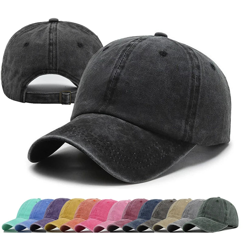 Retro Washed Cotton Baseball Cap Men Women Snapback Hat y2k Hip Hop Caps Solid Color Hat Bone Casquette Outdoor Casual Sport hat