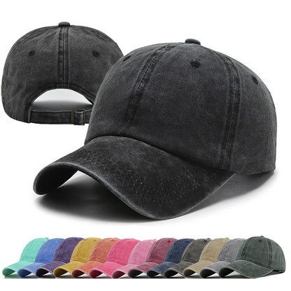 Retro Washed Cotton Baseball Cap Men Women Snapback Hat y2k Hip Hop Caps Solid Color Hat Bone Casquette Outdoor Casual Sport hat