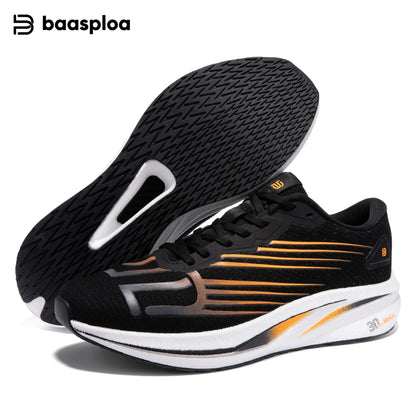Baasploa Scarpe da running professionali da uomo, leggere e traspiranti, scarpe sportive da jogging da donna con piastra in carbonio, sneakers antiscivolo