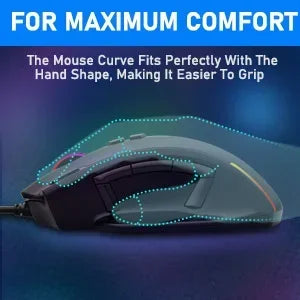 E-YOOSO X-41 Pro USB Wired Gaming Mouse RGB Backlit 12400 DPI 11Buttons Programmable Ergonomic Mice for Work Computer PC Laptop