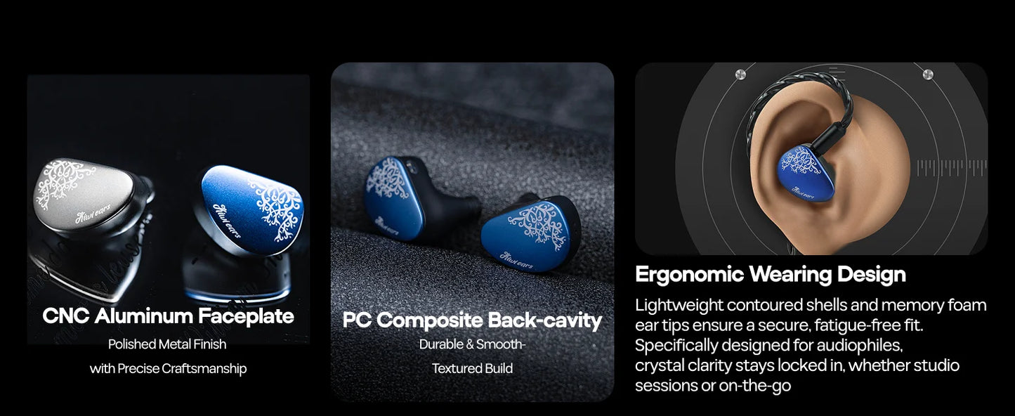 Linsoul Kiwi Ears Cadenza II IEM 10mm Titanium DD with KARS 2.0 Premium Construction Hifi Earphones with Detachable Cable System