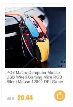 Mechanical Metal Gaming Mouse Wired Ergonomic RGB Backlit Game Mouse 12800 DPI Optical USB Mause Computer Mouse For Desktop PC