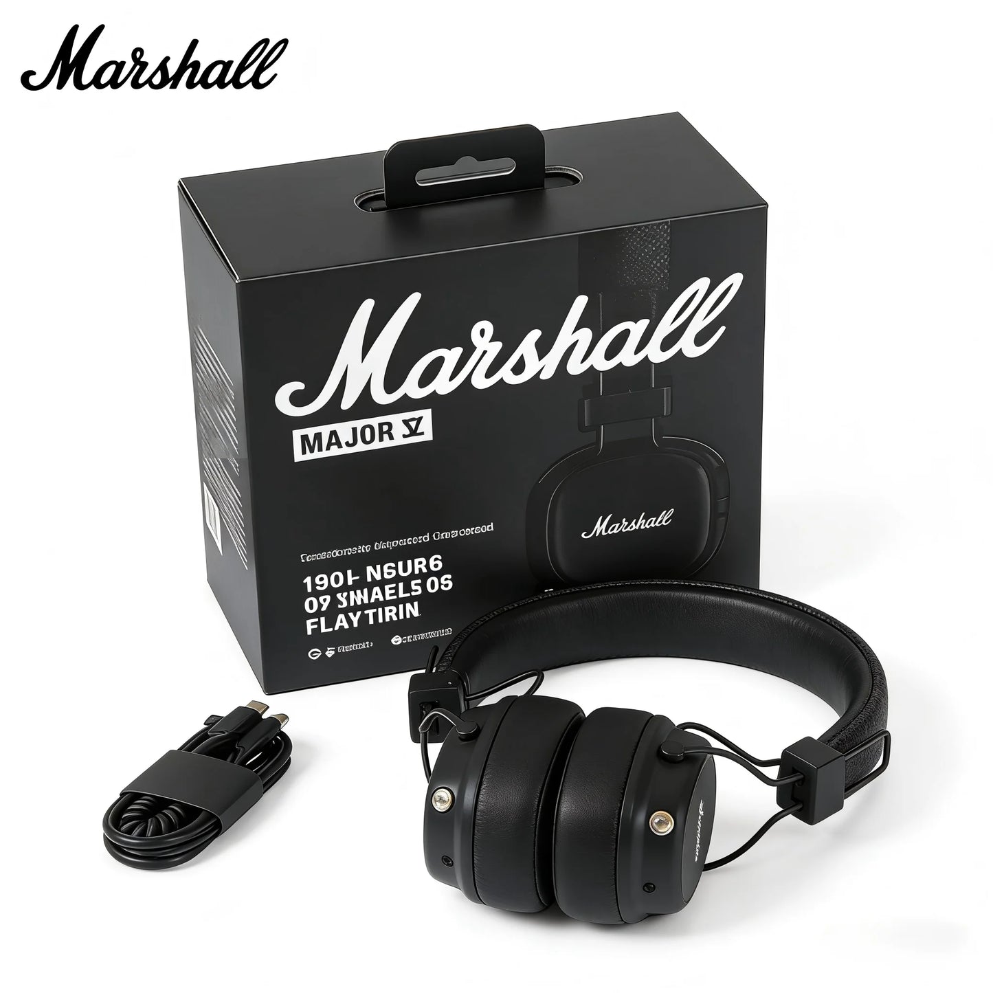 Marshall Major Ⅴ On-Ear Bluetooth Headphones Wireless Deep Bass Foldable Headset with Microphone for Sports & Gaming