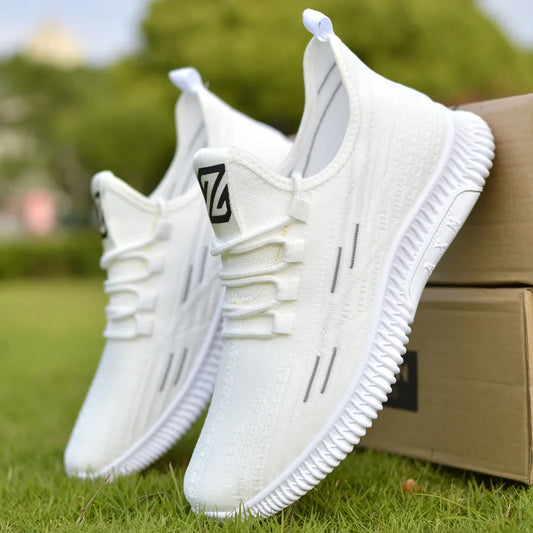 New Summer Men's Shoe Versatile Coconut Shoe Breathable Thin Mesh Casual Slip-On Sports Shoe Comfortable Low Cut Round Toe