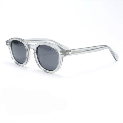 Polariserade solglasögon för män och kvinnor, Johnny Depp-inspirerade solglasögon i Lemtosh-stil, retro, runda, acetatbåge, UV400-glas, Oculos