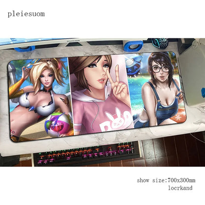 Herní podložka pod myš Overwatch s HD potiskem, 900x400x3mm, podložka na počítačový stůl pro hráče, cenově dostupná PC podložka pod myš pro notebook