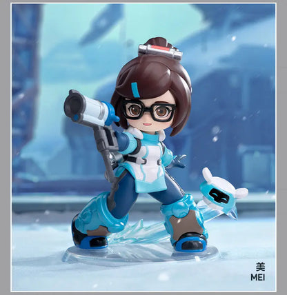 POP MART Genuína Overwatch Play Of The Game Series Blind Box — Figuras colecionáveis em PVC, ornamentos de secretária e modelos de brinquedo para fãs